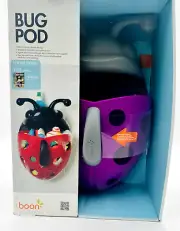 Boon Lady Bug Pod Kids Bath Toy Scoop Drain Storage Discontinued Purple
