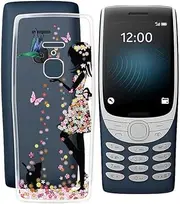 [HGJTF] Case for Nokia 8210 4G (2.8 inches), Ultra Thin Silicone Bumper Shockproof Mobile Phone Case Shell Bag, Transparent Soft TPU Anti-Scratch Cover Protective Case for Nokia 8210 4G - WM49