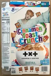 EMPTY Cinnamon Toast Crunch K-Pop Band Cut-Outs Hueningkai Cereal Box FLAT 2024