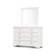 Celosia Dresser Mirror 8 Chest of Drawers Bedroom Timber Storage Cabinet - White