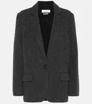 [Marant Etoile] Marant Etoile Charly herringbone wool jacket AU 16 black
