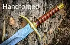 Medieval Longsword Hand-Forged Damascus Steel Double Edged Two Handed Sword