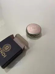 NIB silver tone FENDI Divided Pill Container Metal Box for Travel Or Handbag