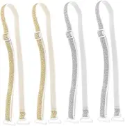 [COMPUKAS] 2pairs Strap Extensions Detachable Straps for Women Anti- Cross-back Material for Everyday Special Occasions