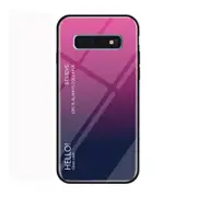 2Pcs Gradient Color Glass Protective Case for Galaxy S10 E