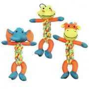 12 Inch Colorful Rope Braided Body Dog Toy Durable Nylon Heavy Duty Tug Fetch