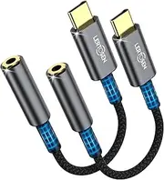 LERTOSEN USB Type C to 3.5mm Female Headphone Jack Adapter,(2-Pack) USB C to Aux Audio Dongle Cable Cord Compatible with iPhone 15 Pro Max/15 Pro/15 Plus,Galaxy S24/S23/S22/S21 Ultra,iPad Pro,Pixel