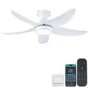 46 inch Ceiling Fans with Lights and Remote/APP Control, Modern Flush Mount C...