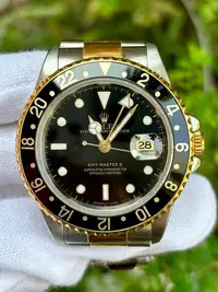 在飛比找Yahoo!奇摩拍賣優惠-勞力士 ROLEX 型號16713 半金GMT 錶徑40mm