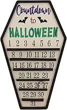 Countdown Halloween Calendar Reusable Advent DIY Moving Wooden Holiday Sign Decor Stylish Design Premium Materials Durable Wood 30x18.2x1.5cm Home Office Decoration