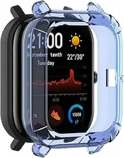 Turnwin intended for Amazfit GTS Protector Protective Case, TPU Soft Flexible Silicone Shock-Proof and Scratch-Resistant Protector Cover Case intended for Amazfit GTS Bands Smartwatch (Blue)