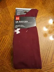 UA Under Armour Over the Calf Adult Soccer Socks Maroon Large Unisex