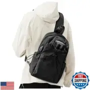 Large Black Sling Bag for Men and Women - Sport Crossbody Backpack for Pickle