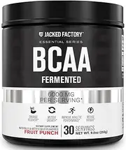BCAA Powder (Fermented) - 6g Branched Chain Essential Amino Acid Supplement for Improved Muscle Recovery, Reduced Fatigue, Increased Strength, and Muscle Growth - 30 Servings, Fruit Punch
