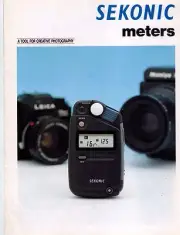 SEKONIC LIGHT METERS FULL LINE CATALOG (ORIGINAL PRINT JAPAN/not copies)