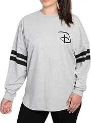 [Disney] Jersey Women's Mickey Mouse Long Sleeve, Gray