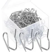 120 Pack Drapery Hooks Pins for Curtains, Metal Curtain Hooks Pins for Drapes