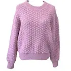 NEW LUSH NORDSTROM Women's Mauve Bauble Knit Sweater Size L