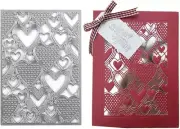 Love Heart Background Frame Cutting Dies,Valentine'S Day Love Heart Die Cuts Met