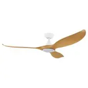 Eglo Noosa 60" DC ABS 3 Blade Ceiling Fan with 18W CCT LED Light & Remote Control - Bamboo