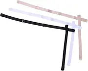 [OATIPHO] 3pcs Adjustable Low Back Strap Converter for Women Deep Neck and Backless Includes Black White and Beige Material Easy to Use Strap