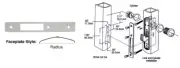 CRL DL2132A Aluminum Radius Faceplate for DL2130 Series Hook Throw Deadlocks