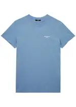 Balmain Logo-appliquéd Cotton T-shirt - Light Blue L