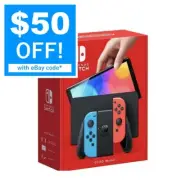 Nintendo Switch OLED Model Handheld Console 64GB Neon