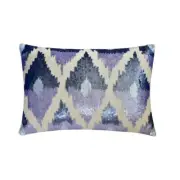 Lumbar Pillow Cover Blue Set of 2, Home Decor Linen Abstract - Candice