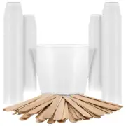 2oz (60ml) Graduated Plastic Measuring Cups, 100 Cups & 25 Mixing Sticks, Paint