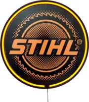 LARGE STIHL Chainsaw Bar Garage Wall Light Sign Orange Neon