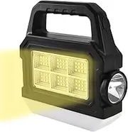 Rurunklee COB Flashlight Rechargeable - Handheld COB Sidelight Rechargeable Solar Charging - 5 Modes Searchlight, Inspection Work Spotlight Portable for Boating, Fishing, Garages
