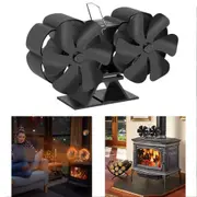 12 Blade Stove Top Fan Eco Heat Powered Wood Burning Log Fire Burner Stove Fan