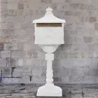 Aluminium Pedestal Vintage Style House Mail Letter Parcel Box Lockable w/ 2 Keys