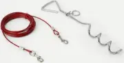 Dog Stake and Cable//6m (L) Durable Garden Park Restraint Leash Lead Tangle-free