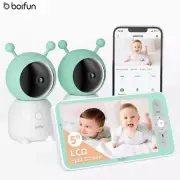 5” Split Screen Dual Frequency Baby Monitor with 2 Cameras 2K WiFi Baby Monitor