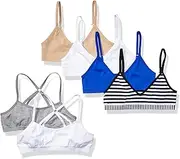 [Hanes] Girls ComfortFlex Fit Bras Variety 6-Pack, Mixed