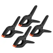 9 Inch Spring Clamps, 4 Pack Plastic Flexible Anti-slip Strong Clips, Black