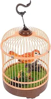 Voice Control Birdcage 's Chirping Bird Talking Parrot -Friendly Bird Cage Mini Developmental Birdcage for Plastic