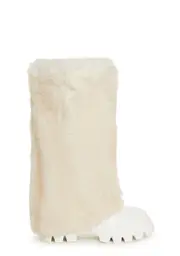[AZALEA WANG] Ahsoka Foldover Flat Boots - White