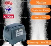Hailea HAP-80 Hiblow Aquarium Pond Septic Linear Air Pump 80L/M -OZ Plug