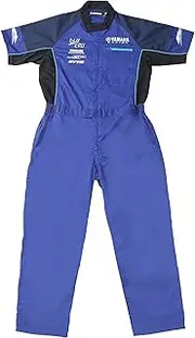 Yamaha Racing YRM22-SA 90792-Y156X Short Mechanical Suit, Blue, Size XL, Short Sleeve, Working Suit, Sustainable Material, Sweat Absorbent, Quick Drying