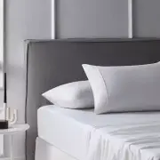 NNEDSZ Cotton Flannelette Sheet Set 40cm Wall White King