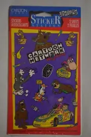NEW Vintage Carlton Cards Cartoon Network Sticker Sheets W/Scooby-Doo, Yogi Bear