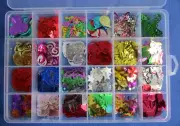 #27 Embellishments Sequins Spangles Metallics Bling Party Love Scrapbook Crafts