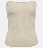 [Isabel Marant] Isabel Marant Blaze wool and cashmere strapless top AU 12 beige