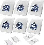 6X Vacuum Cleaner Bag Compatible with Miele 9922750 9917730 10408410 10455000 10123210 S2 S5 S8 S5210 S5211 S8310 Classic C1 Complete C2 Complete C3 HyClean 3D GN Efficiency Dustbags