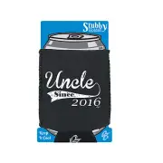 Uncle Since 2016 - Novelty Funny Gift Stubby Holder With Base Gifts