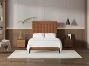 My Style Buttoned Headboard & Standard Base - Double / Gingerbread / Slimline Base