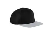 Beechfield Unisex Original Flat Peak Snapback Cap (Black/Light Grey) (One Size)